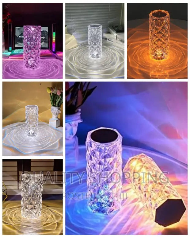 16 Colors Rose Touch Crystal Desk Lamp Elite Mall pk