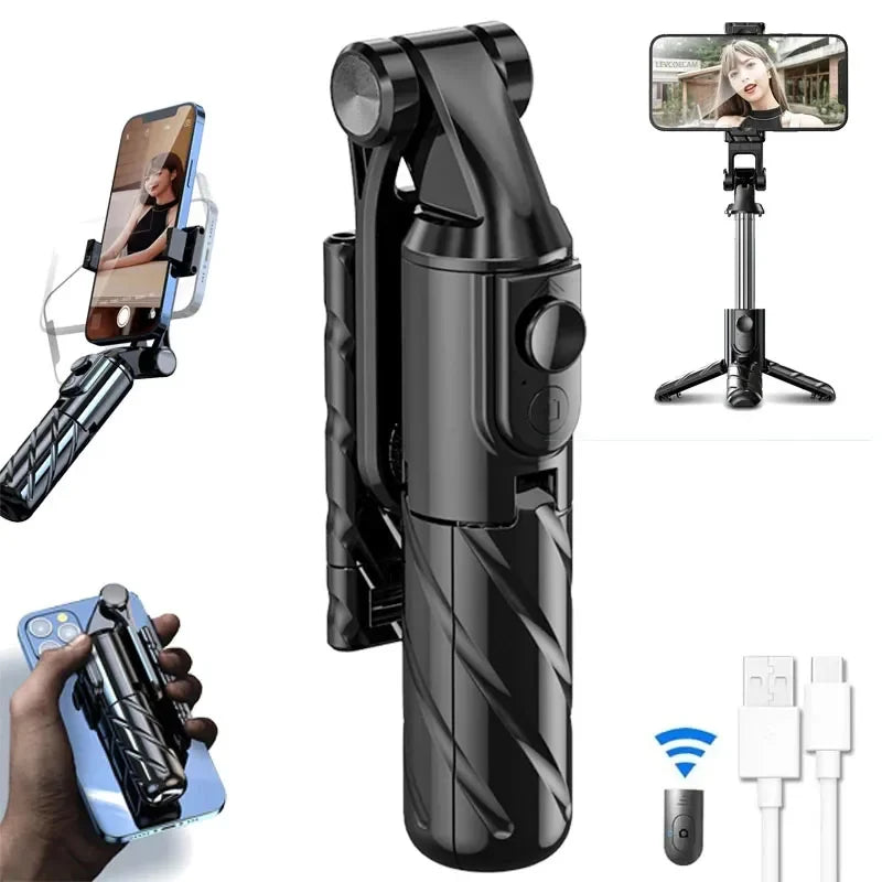 4-in-1 Bluetooth Selfie Stick Tripod | Extendable Stand with Wireless Remote, LED Light & Camera Holder Elite Mall pk