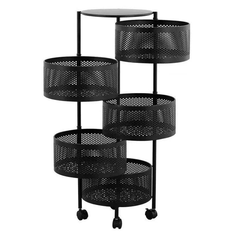 5-Layers Kitchen Storage Rack with Wheels Elite Mall pk