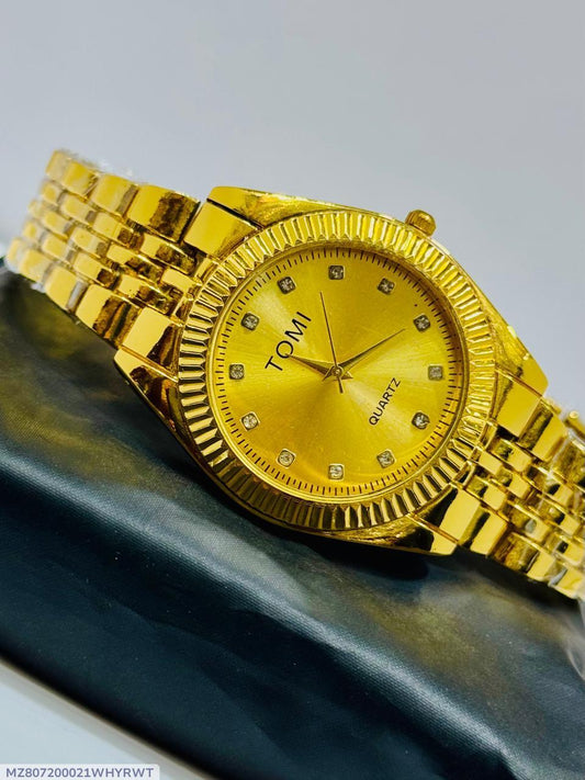 Men,s Golden Chain Watch Elite Mall pk
