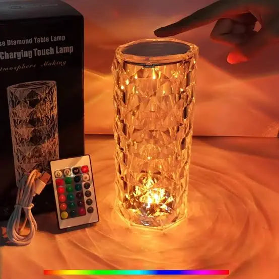 16 Colors Rose Touch Crystal Desk Lamp Elite Mall pk