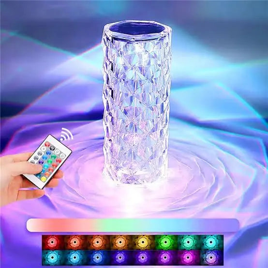16 Colors Rose Touch Crystal Desk Lamp Elite Mall pk