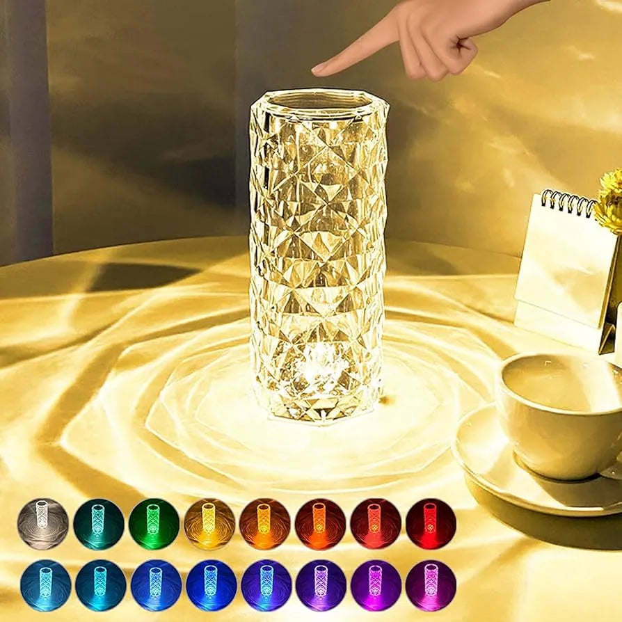 16 Colors Rose Touch Crystal Desk Lamp Elite Mall pk