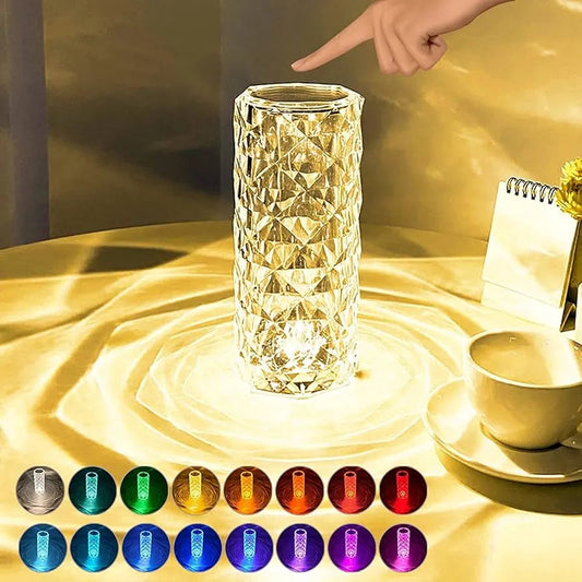 16 Colors Rose Touch Crystal Desk Lamp Elite Mall pk